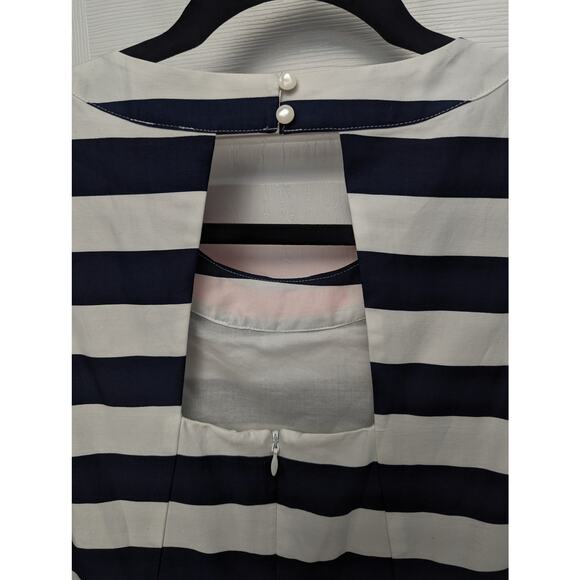 Vineyard Vines Dress Striped Embroidered Collar Nautical Party Brunch Day Date - Picture 6 of 10